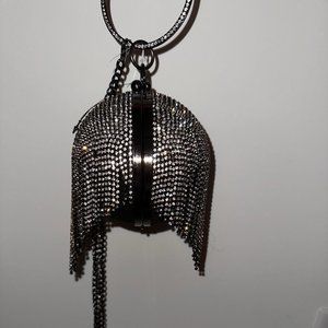 Badgley Mischka Black Circle Diamond Purse